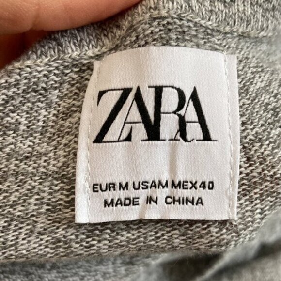 ZARA Grey Sweater Medium Sleeved - Picture 9 of 9